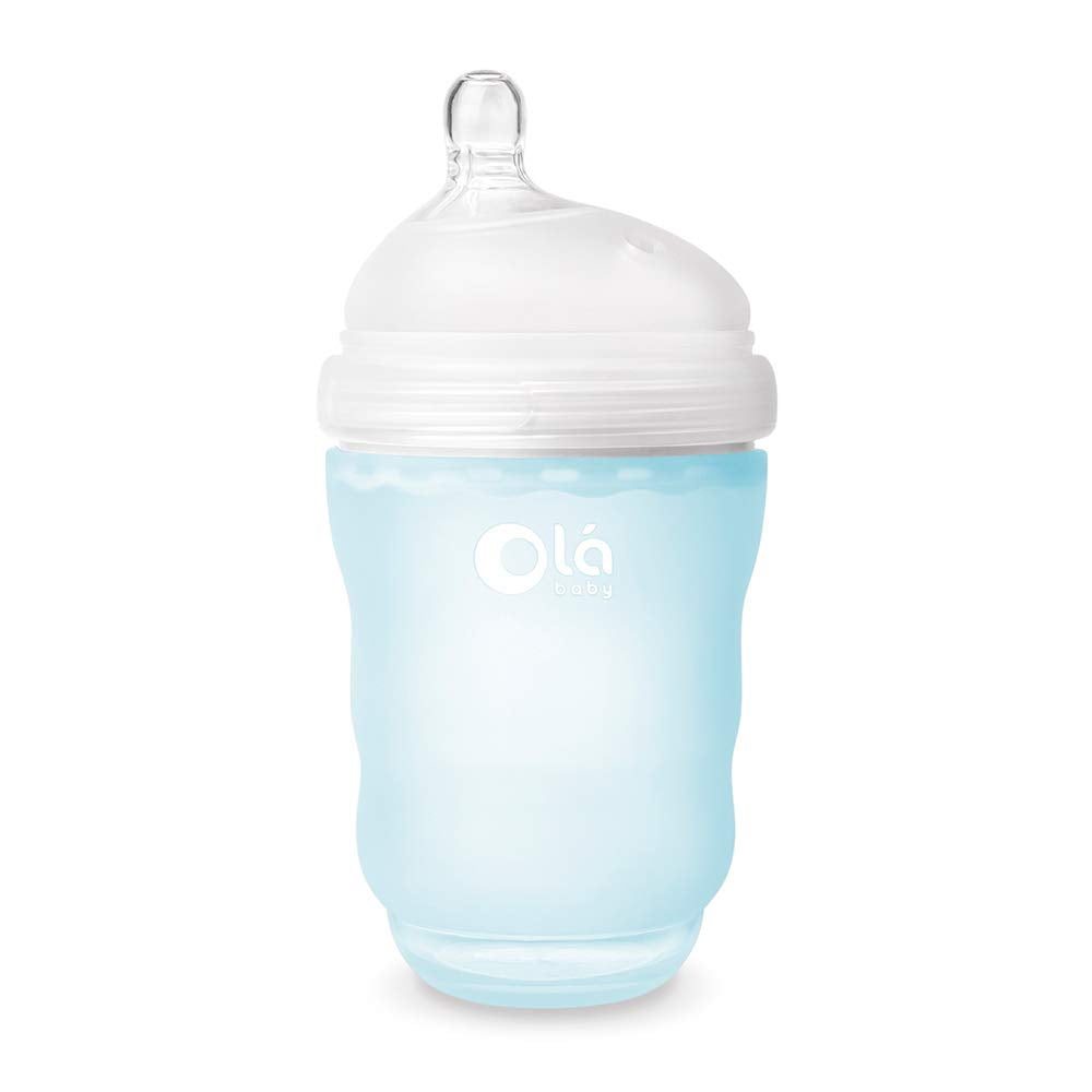 Logicool BABY BOTTLESL BM1300BK＋BA100CBK Olababy Gentle Silicone Baby Bottle, Anti-Colic, BPA Free