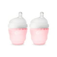 thumbnail image 1 of Olababy Gentle Silicone Baby Bottle, Anti-Colic, BPA free, Easy to Clean and Wide Neck Baby Bottles Best for Breast Feeding Babies 2 Piece Set (4 oz, Rose), 1 of 7