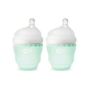 Olababy GentleBottle, Silicone Baby Bottle - 4oz, Mint 2-Pack