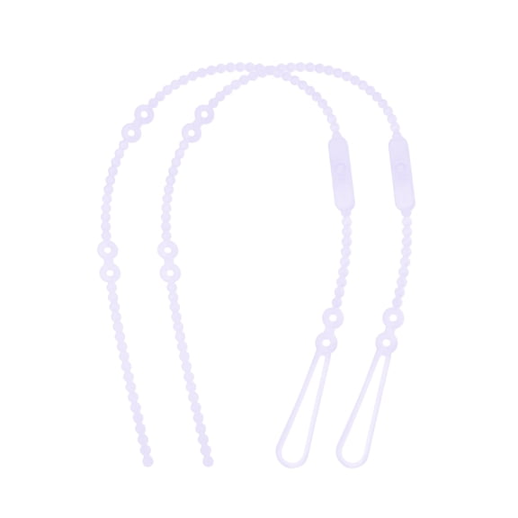 Olababy Silicone Strap for Baby Toys, Pacifiers, Teethers, Sippy Cups, Bottles w Handles, Feeding Spoons, High Chairs, Strollers, Car Seats and Travel Essentials (2 Straps, Lilac)
