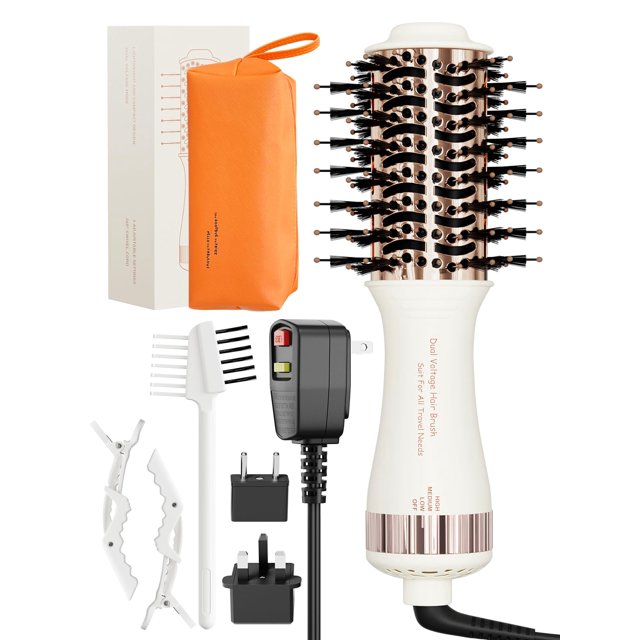 Olaermoso 4in1 Travel Hair Dryer Brush Dual Voltage Portable Blow