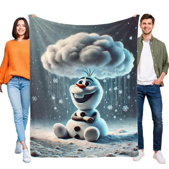Olaf Flannel Blanket 39*59 inch Soft And Comfortable With Clear Patterns And Easy Cleaning