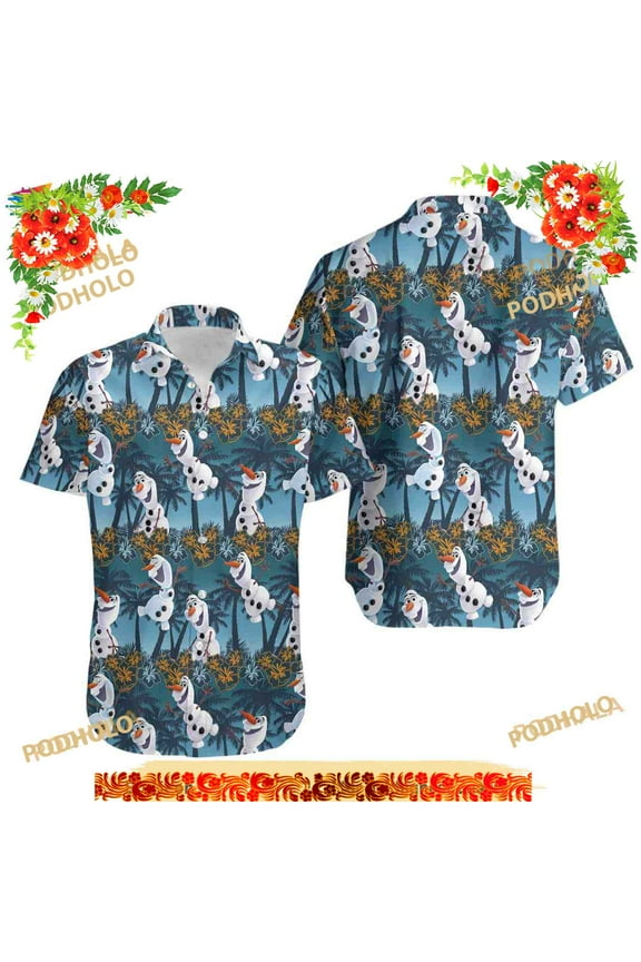 Olaf Frozen Disney Hawaiian Shirt, Disney Olaf Aloha Shirt