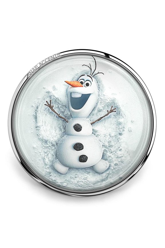 Snap Jewelry 18MM Snowman Ginger Charm with Winter Snow Background