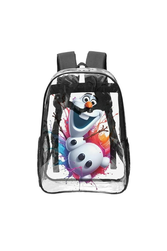 Olaf Pattern Transparent Backpack Lightweight And fashionable Showcasing Personality And Leading The Trend
