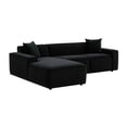 thumbnail image 1 of Olafur Black Velvet Sectional - Laf, 1 of 4
