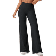 Flare Leggings for Women Bootcut Yoga Pants Women, No Front Seam, High Waist, Tummy Control, Buttery, Booty Lifting for Casual Workout Gym, Black