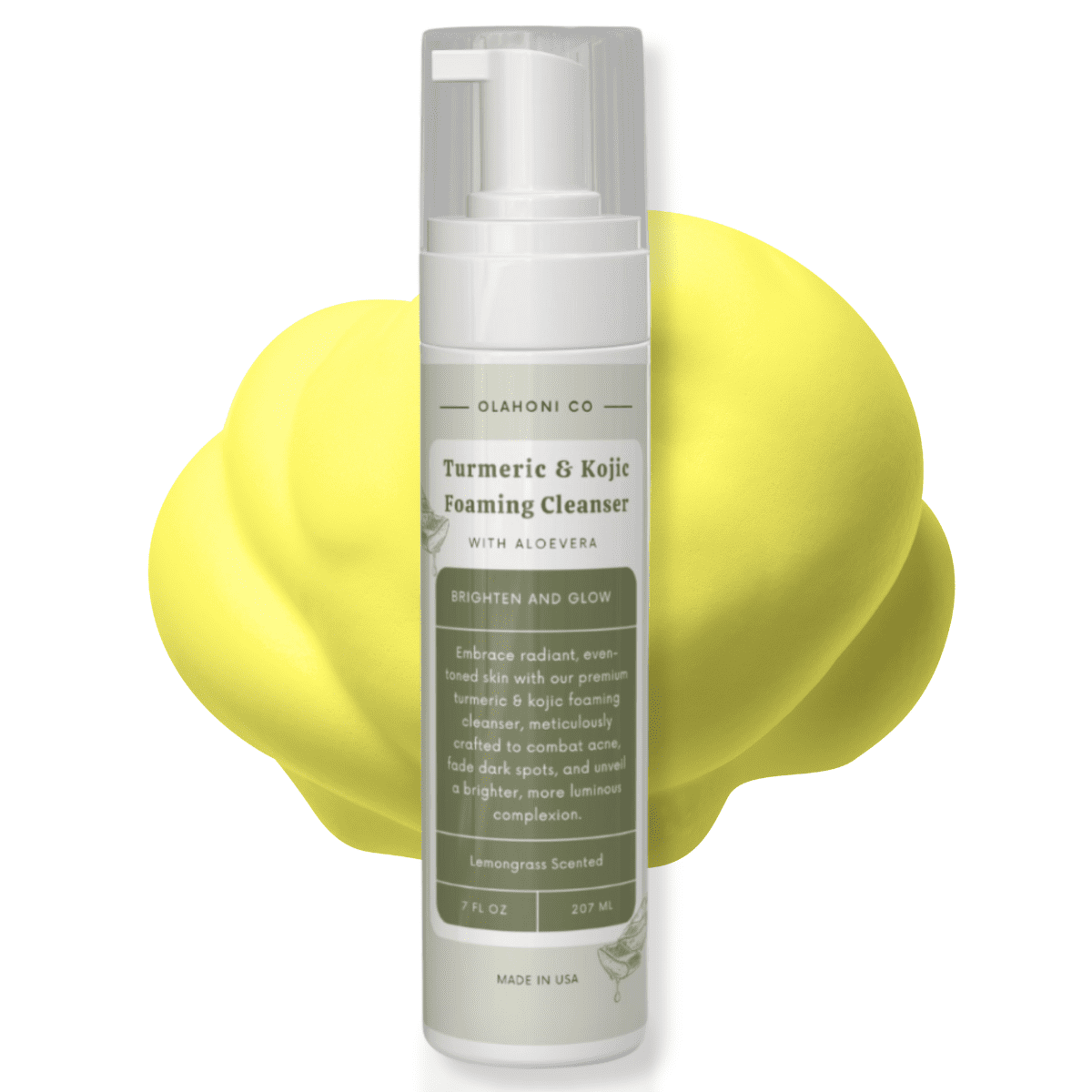 Olahoni Co Turmeric & Kojic Exfoliating & Foaming Cleanser for