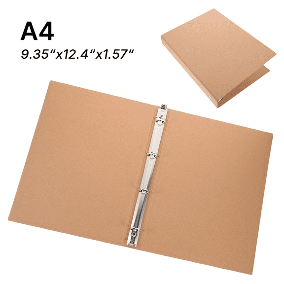 Olakula Binder with 4-Ring Metal, 9.35’’ x 12.4’’ Protective Binder, Holds 200 Sheets of A4 Paper for School and Office Use.