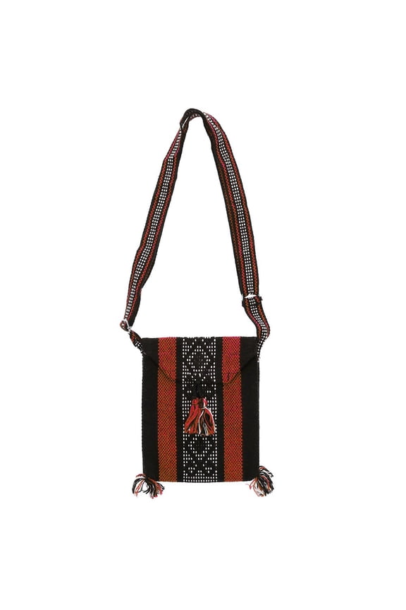 OL1062RED Aztec Small Falsa Shoulder Bag - Mexican-Blanket Tote, Hippie Purse, Red