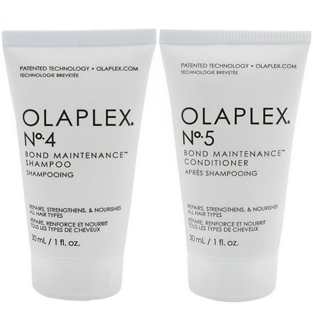 Olaplex Bond Maintenance Shampoo No. 4 & Bond Maintenance Conditioner No. 5 Set for All Hair Types, 1 oz Each
