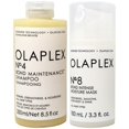 thumbnail interactive-video image 1 of Olaplex No. 4 Bond Maintenance Shampoo, 8.5 oz & Olaplex No. 8 Bond Intense Moisture Mask, 3.3 oz (duo pack), 1 of 4