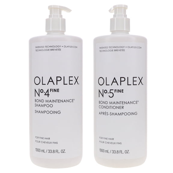 Olaplex No.4Fine Bond Maintenance Shampoo 33.8 oz & No. 5Fine Bond Maintenance Conditioner 33.8 oz Combo Pack
