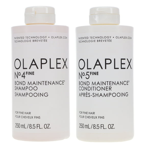 Olaplex No.4Fine Bond Maintenance Shampoo 8.5 oz & No. 5Fine Bond Maintenance Conditioner 8.5 oz Combo Pack
