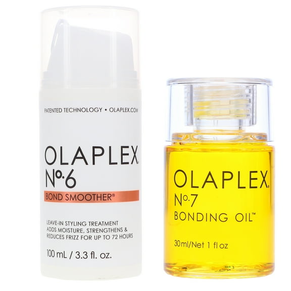 Olaplex No.6 Bond Smoother Reparative Styling Creme 3.3 oz & No.7 Bonding Oil 1 oz - COMBO Pack
