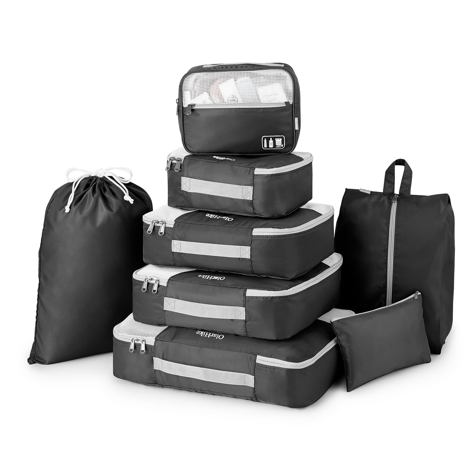  Large Packing Cubes for Travel-Extra Large Compression Luggage  Organizers 7 Piece Set-Ultralight, Expandable/Compression Bags for Clothes  by TRIPPED Travel Gear (DustyTeal/White) : Clothing, Shoes & Jewelry