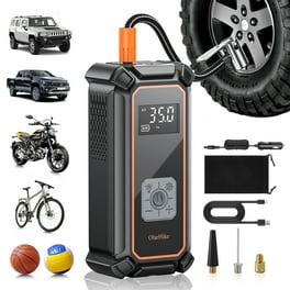 Auto Joe Cordless Digital Air Pump Inflator + Power Bank, 12-Volt DC  Adaptor, LED Flashlight, 140-PSI 