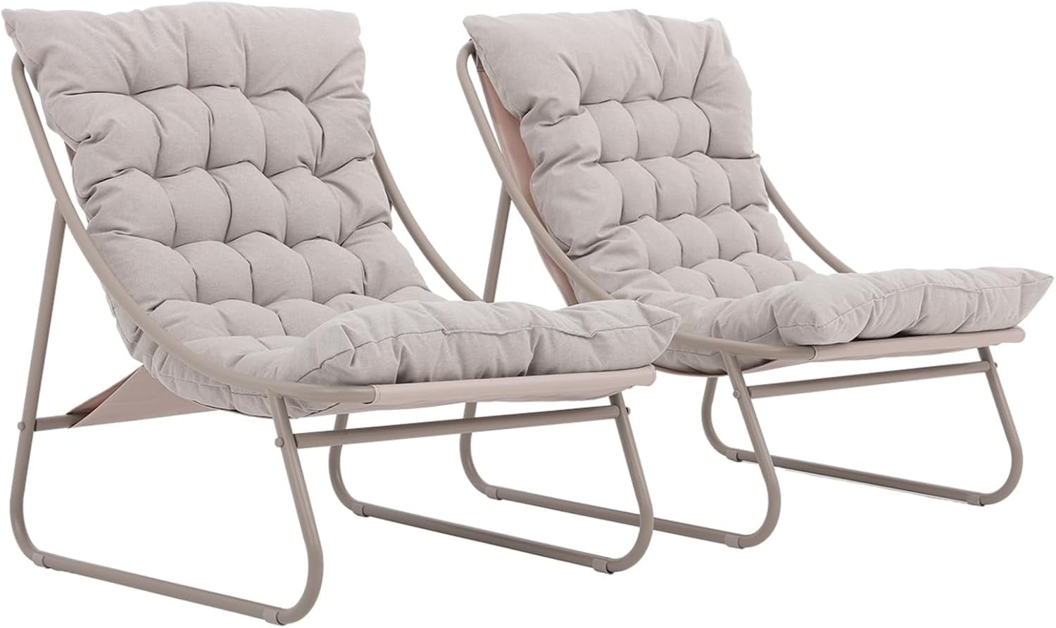 Olaterior Patio Lounge Chair Set of 2, Indoor Outdoor Comfy Chair ...