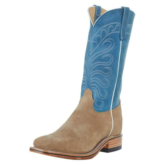 Olathe Boot Company Men`s Olathe Mesquite Beeswax Reverse 13` Danube Mad Dog Top Square Toe 8.5 D