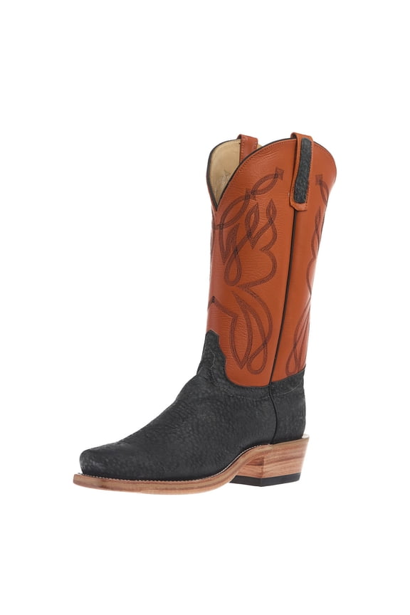 Boot Company Men`s Olathe RR Grey Carpincho Vamp 13In Orange Waxy Kansas Top Boot Grey 11 EE