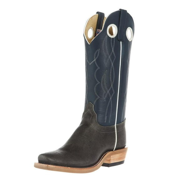 Olathe Boot Company Men`s Olathe Ride Ready Slate Safari Giraffe 15in Navy Waxy Kansas Top Grey 13 D