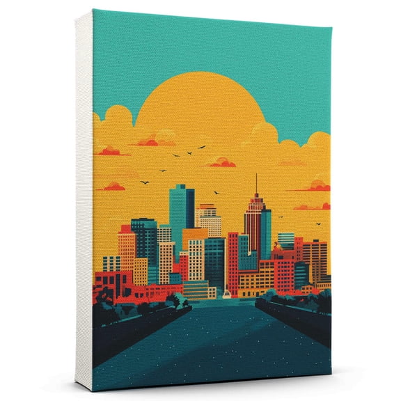 Olathe Travel Canvas, Kansas Canvas Print vintage, Colorful Olathe Decor City Road, Kansas Pictures Wall Art - 102AZ1018