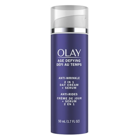 Olay Age Defying 2 in 1 Day Cream Plus Serum, Anti-Wrinkle, All Skin Types, 1.7 oz