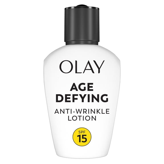 Olay Age Defying Anti-Wrinkle Day Face Lotion, Anti-Aging Moisturizer with Sunscreen SPF 15, 3.4 fl oz