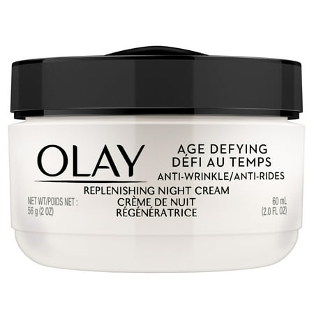 Olay Age Defying Anti-Wrinkle Night Cream, Fights Fine Lines & Wrinkles for Combination Skin, 2.0 oz