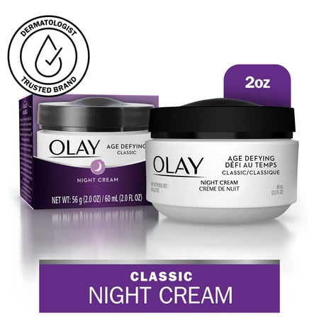 Olay Age Defying Anti-Wrinkle Night Cream, Fights Fine Lines & Wrinkles for Combination Skin, 2.0 oz