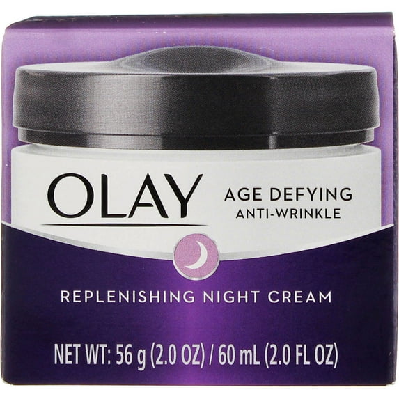 Olay Age Defying Anti-Wrinkle Replenishing Night Cream, 2 oz (Pack of 3)