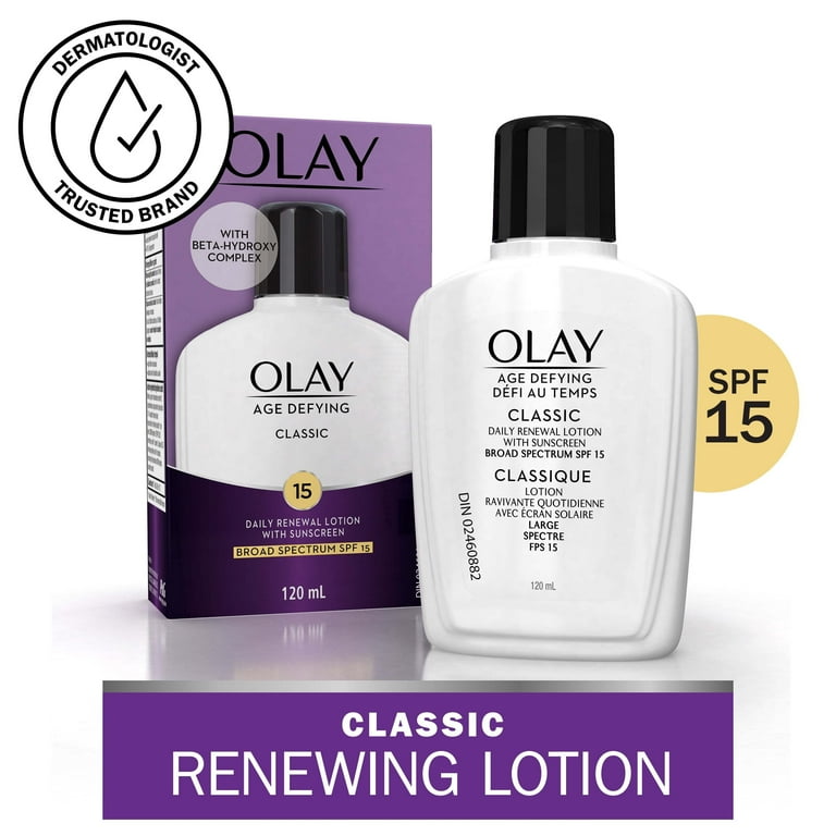 Olay Age Defying Classic Daily Renewal Lotion Fights Fine Lines Wrinkles Normal Skin SPF 15 4 fl oz