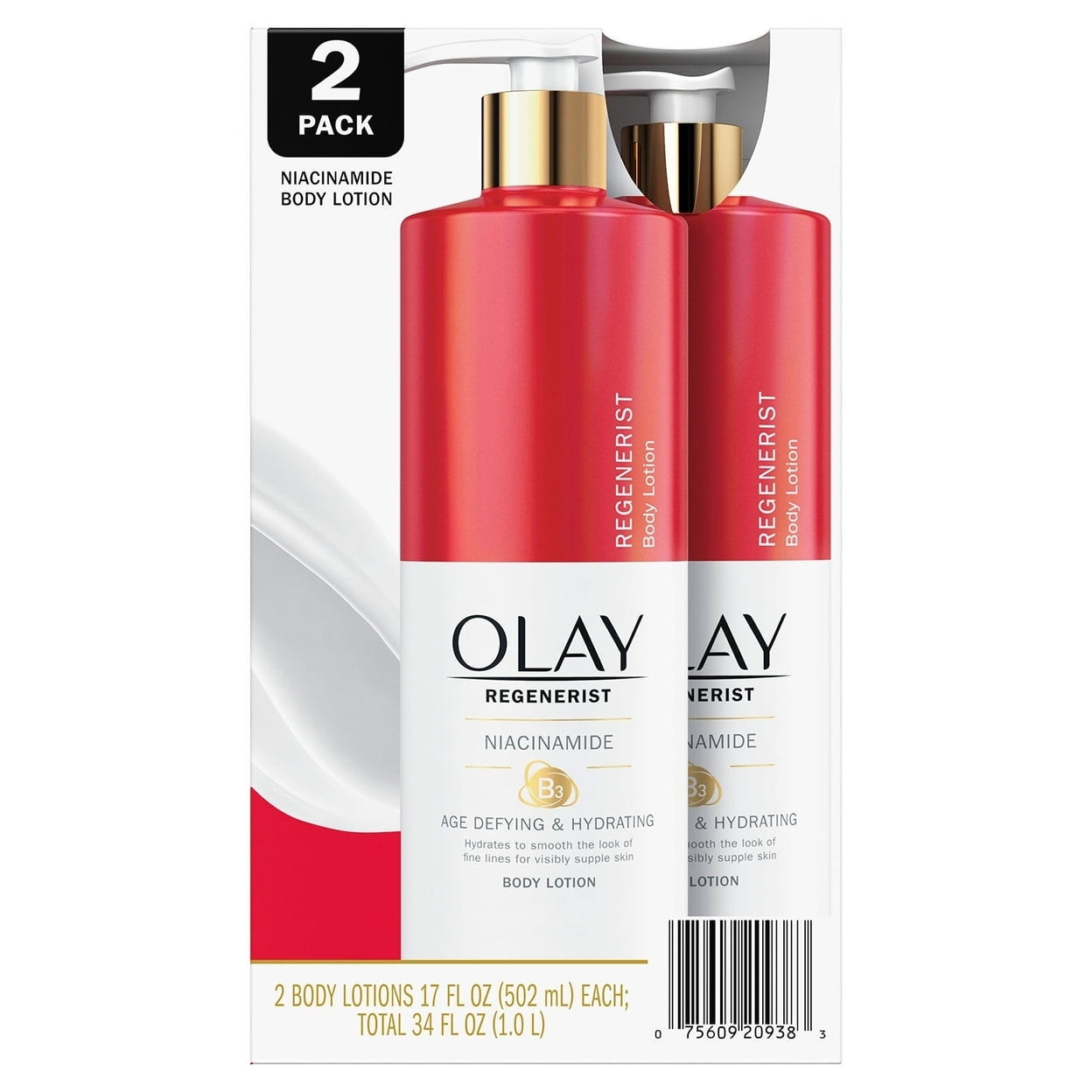 Olay Age Defying & Hydrating Niacinamide Hand/Body Lotion, 17 Fl Oz (2