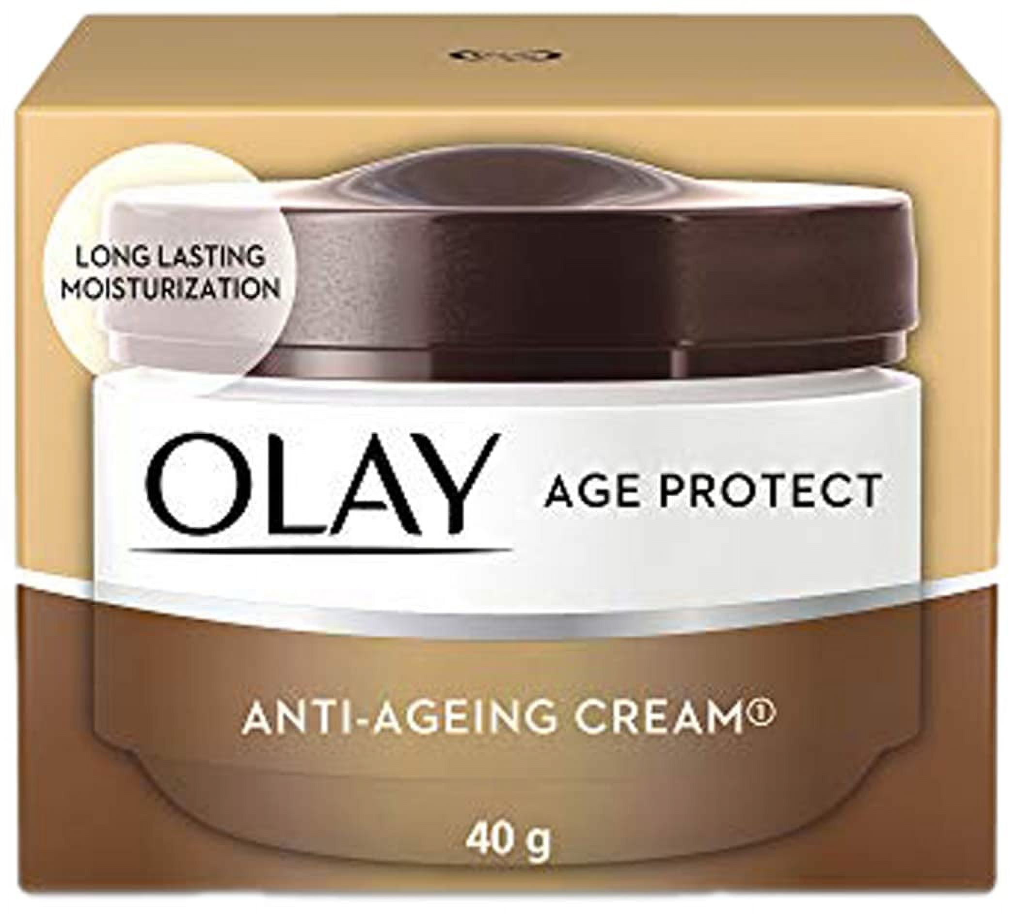 Crème Anti-âge Olay Age Protect - 40 G - Soin De Jour Pour Une Peau D'apparence Plus Jeune