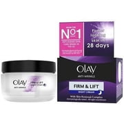 Olay Anti-Wrinkle Firm and Lift Night Cream for 40+, 1.7 Ounce