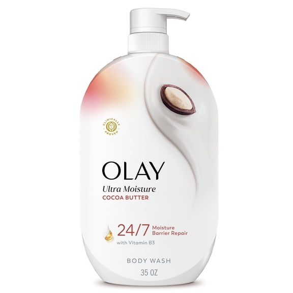 Olay Ultra Moisture Body Wash with Cocoa Butter, Vitamin B3 and Hyaluronic Blend, 35oz