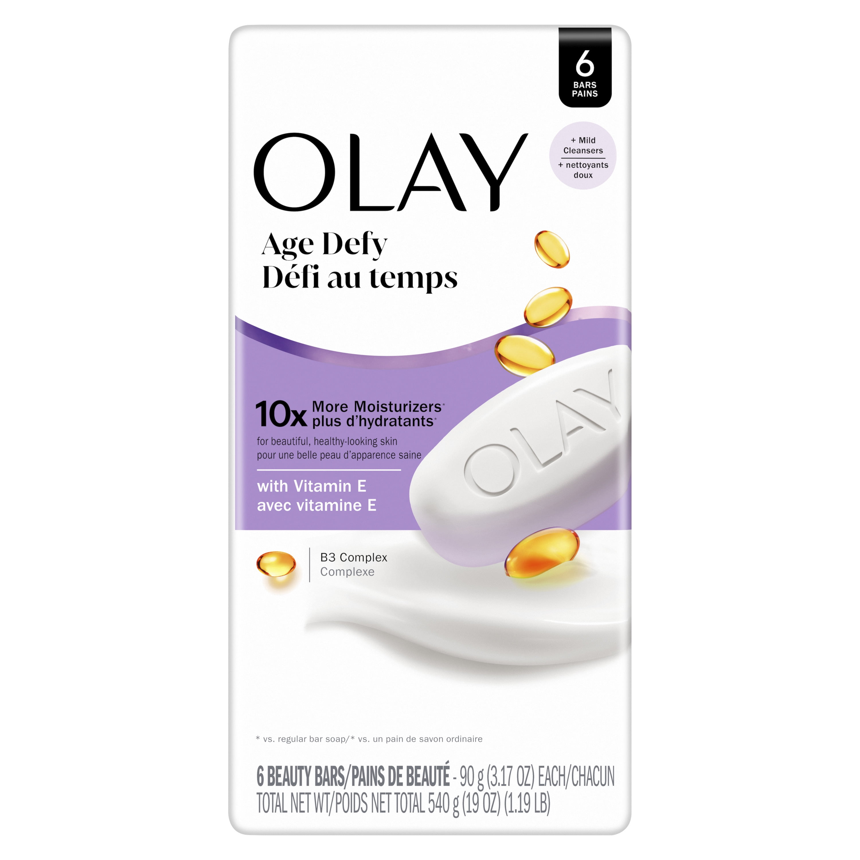 Olay Ultra Moisture Age Defying, Bar Soap, 6 Count