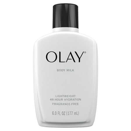 Olay Body Milk, 48 Hour Hydration Lightweight, Fragrance Free, 6 oz