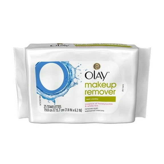 Olay Cleanse Makeup Remover Wet Cloths, Honeysuckle and White Tea, 25 Ea, 2 Pack