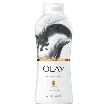 Olay Cleansing Infusion Women's Body Wash, Charcoal and Mint, for All Skin Types, 22 fl oz
