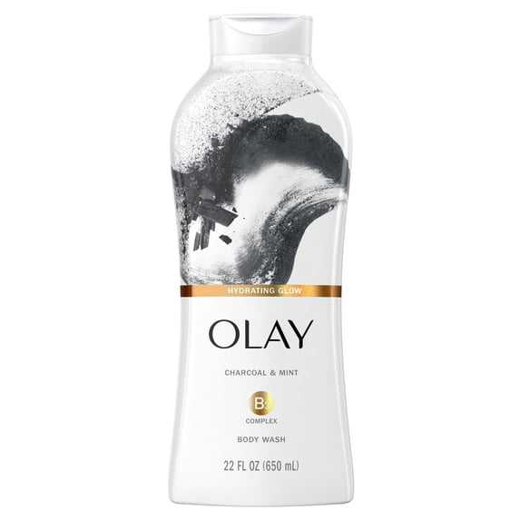 Olay Cleansing Infusion Women's Body Wash, Charcoal and Mint, for All Skin Types, 22 fl oz