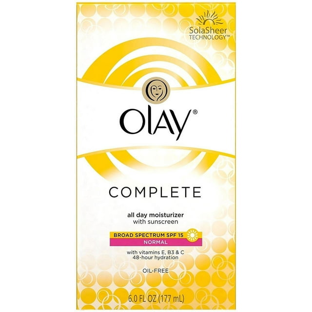 Olay Complete All Day UV Moisturizer with SunsCreen SPF 15 Normal Skin 48 Hour Hydration 6 oz