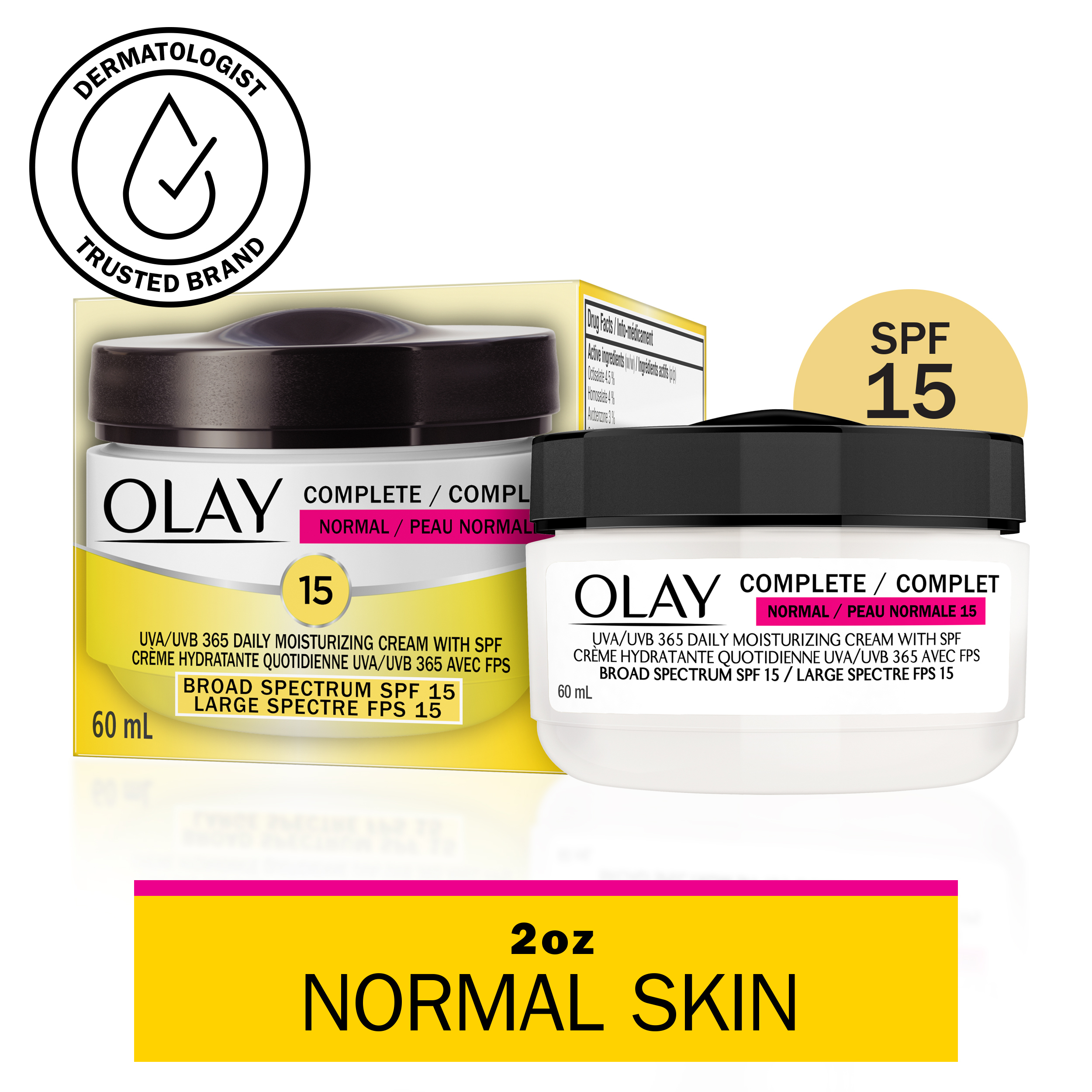 Olay Complete Cream Moisturizer with SPF 15 Normal, 2.0 oz - image 1 of 8