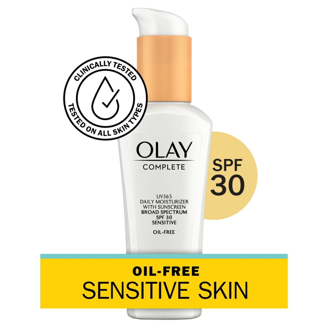 Olay Complete Daily Facial Moisturizer for Sensitive Skin, SPF 30, 2.5 fl oz