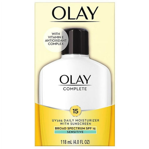 Olay Complete Daily Moisturizer with Sunscreen SPF 15, Sensitive Fragrance-Free 4.0 fl oz Pack of 2