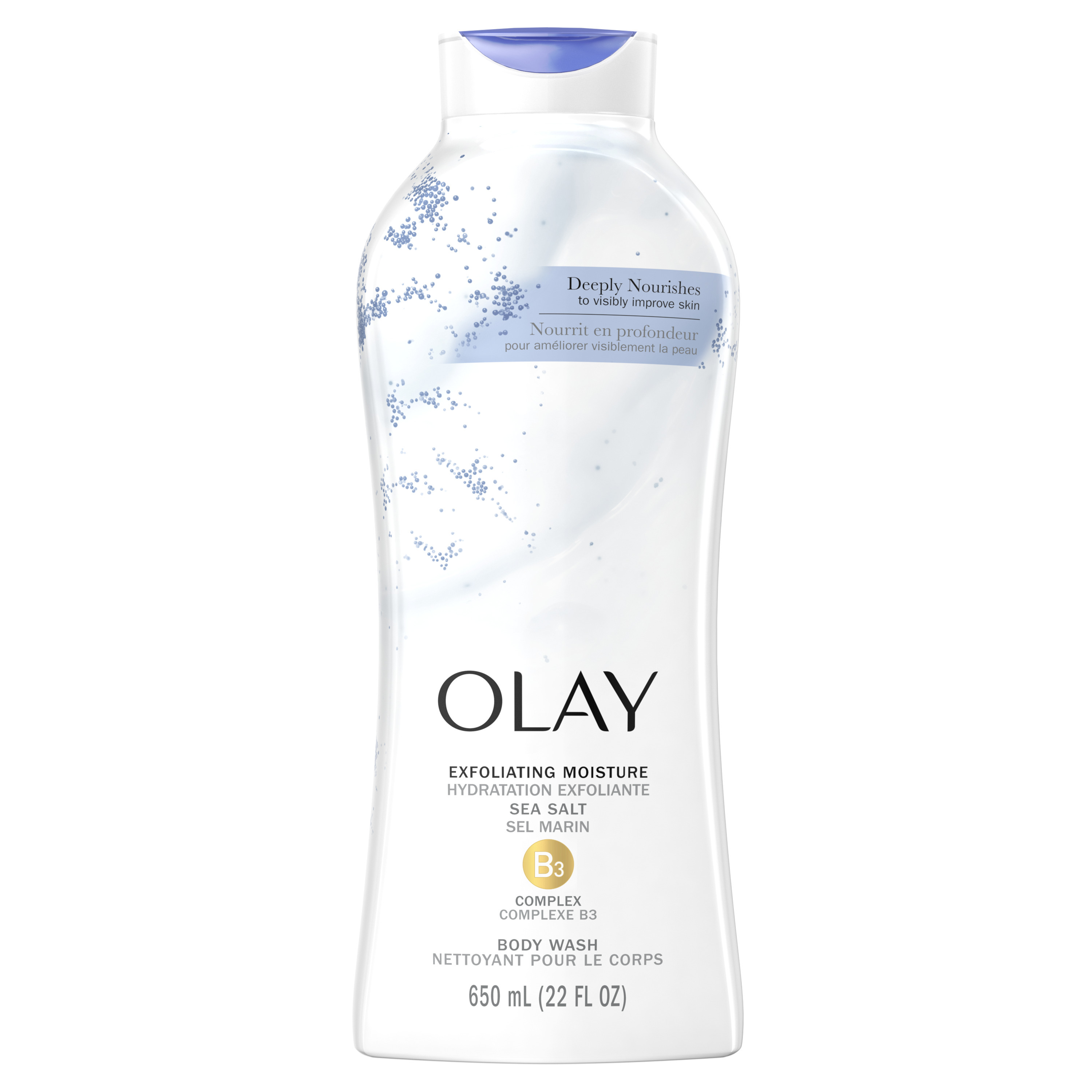 Olay Exfoliating Body Wash with Sea Salts, 22 fl oz - image 1 of 9