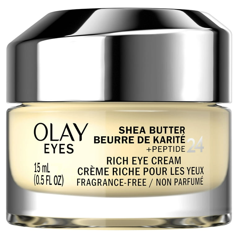 Olay Eyes Shea Butter+Peptide 24 Rich Eye Cream, Fragrance Free 