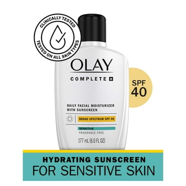 Olay Face Lotion with Sunscreen, Complete Plus Face Moisturizer with SPF 40, 6 fl oz