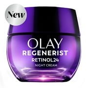 OLAY REGENERIST Retinol 24 Night Cream, Anti-Aging Moisturizer, Fragrance-Free, Non-Greasy, Triple Collagen Peptide