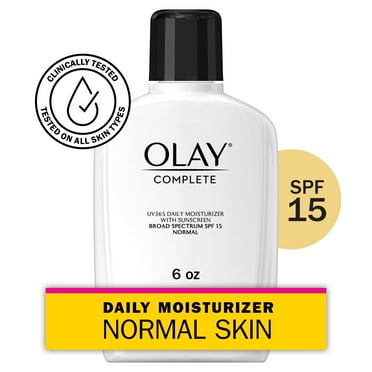 Olay Face Moisturizer with SPF 15, Complete Face Lotion with Sun Protection, 6.0 fl oz